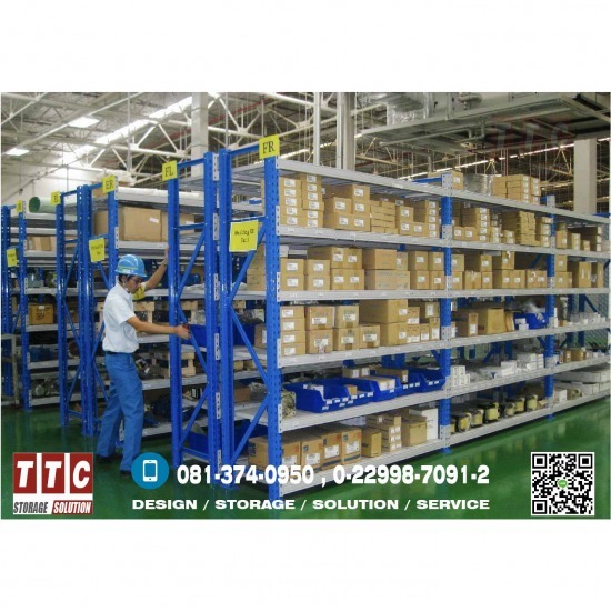 รับผลิตติดตั้งชั้นวางอุตสาหกรรม - ทีทีซี โลจิสติกส์ (ประเทศไทย) - Medium Racking System
